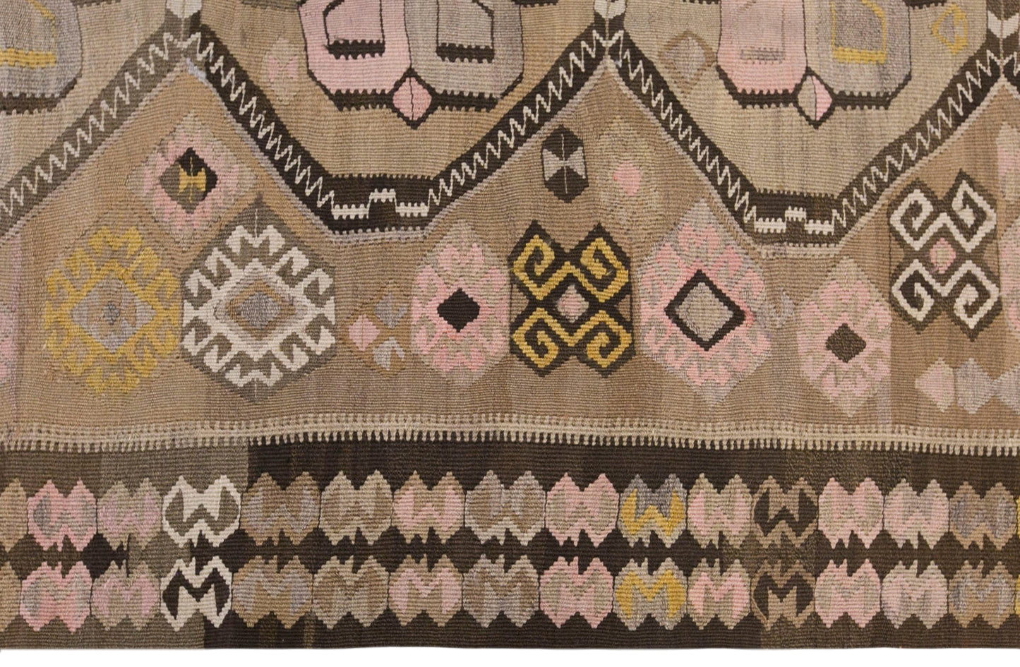 Large Vintage Turkish Kars Kilim – 150 x 360 cm (4.9 x 11.8 ft)