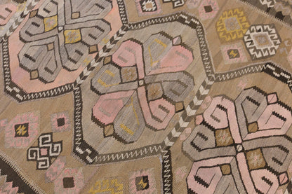 Large Vintage Turkish Kars Kilim – 150 x 360 cm (4.9 x 11.8 ft)