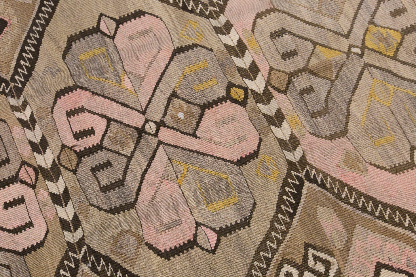 Large Vintage Turkish Kars Kilim – 150 x 360 cm (4.9 x 11.8 ft)