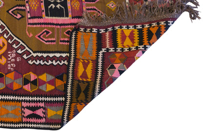 Large Vintage Turkish Kars Kilim – 157 x 475 cm (5.2 x 15.6 ft)