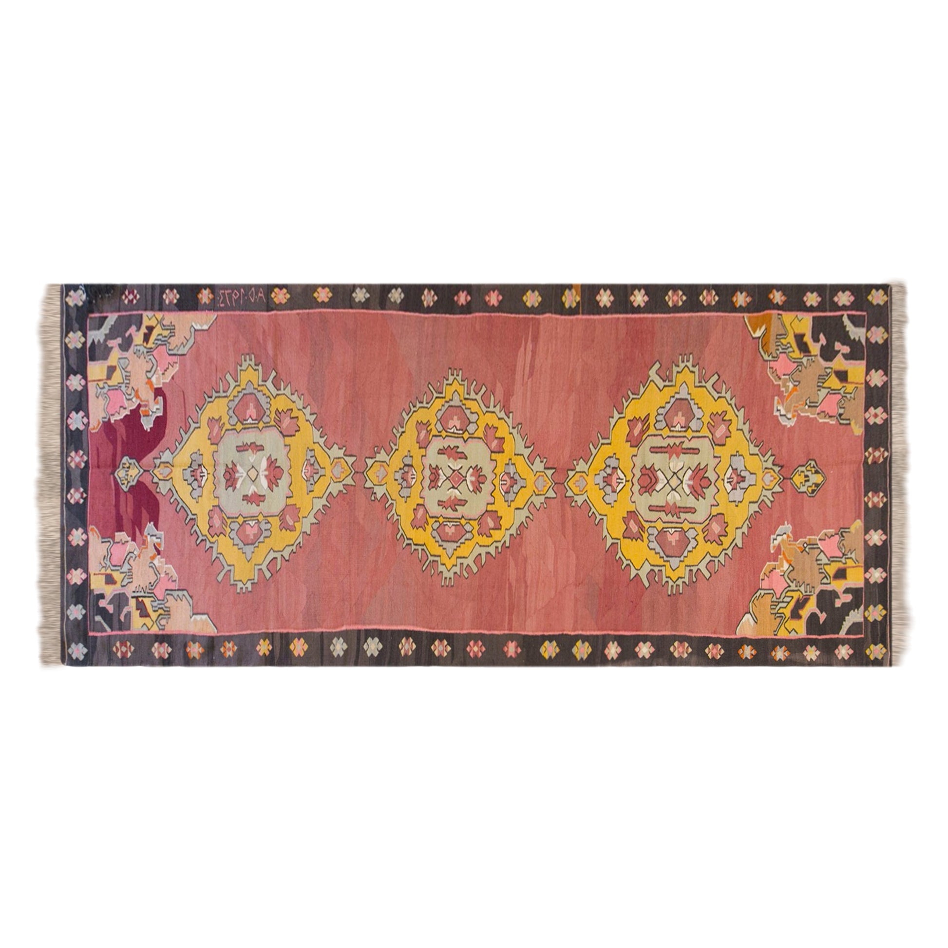 Large Vintage Turkish Kars Kilim – 162 x 410 cm (5.3 x 13.5 ft)