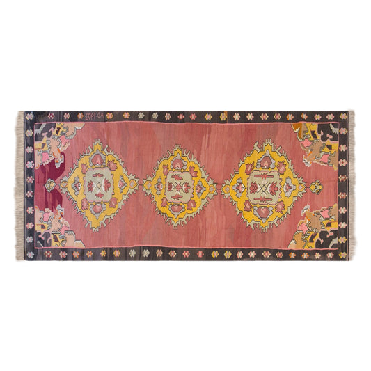 Large Vintage Turkish Kars Kilim – 162 x 410 cm (5.3 x 13.5 ft)