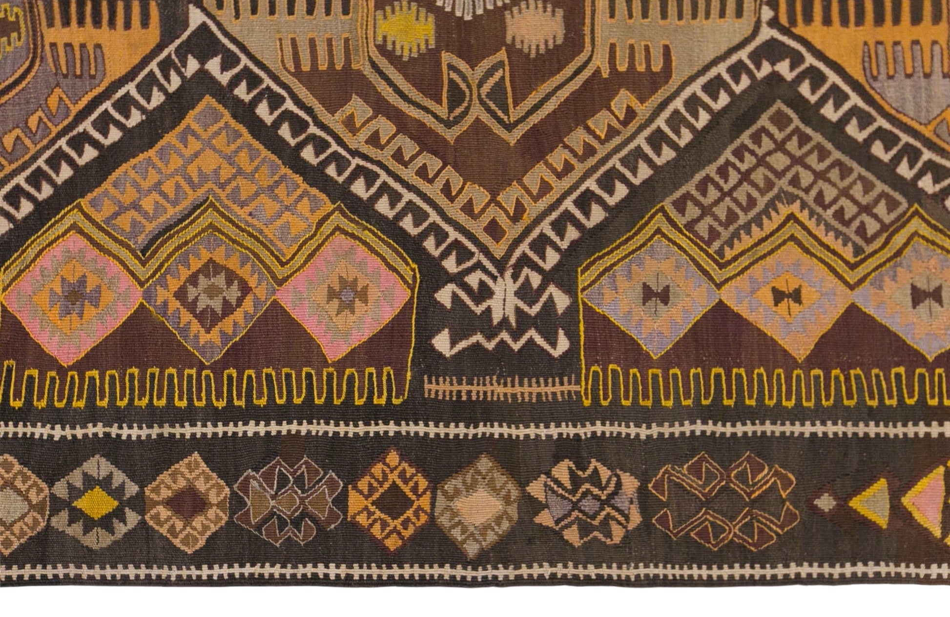 Large Vintage Turkish Kars Kilim – 170 x 395 cm (5.6 x 13 ft)
