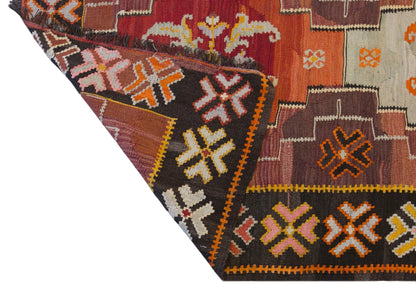 Large Vintage Turkish Kars Kilim – 195 x 425 cm (6.4 x 13.9 ft)