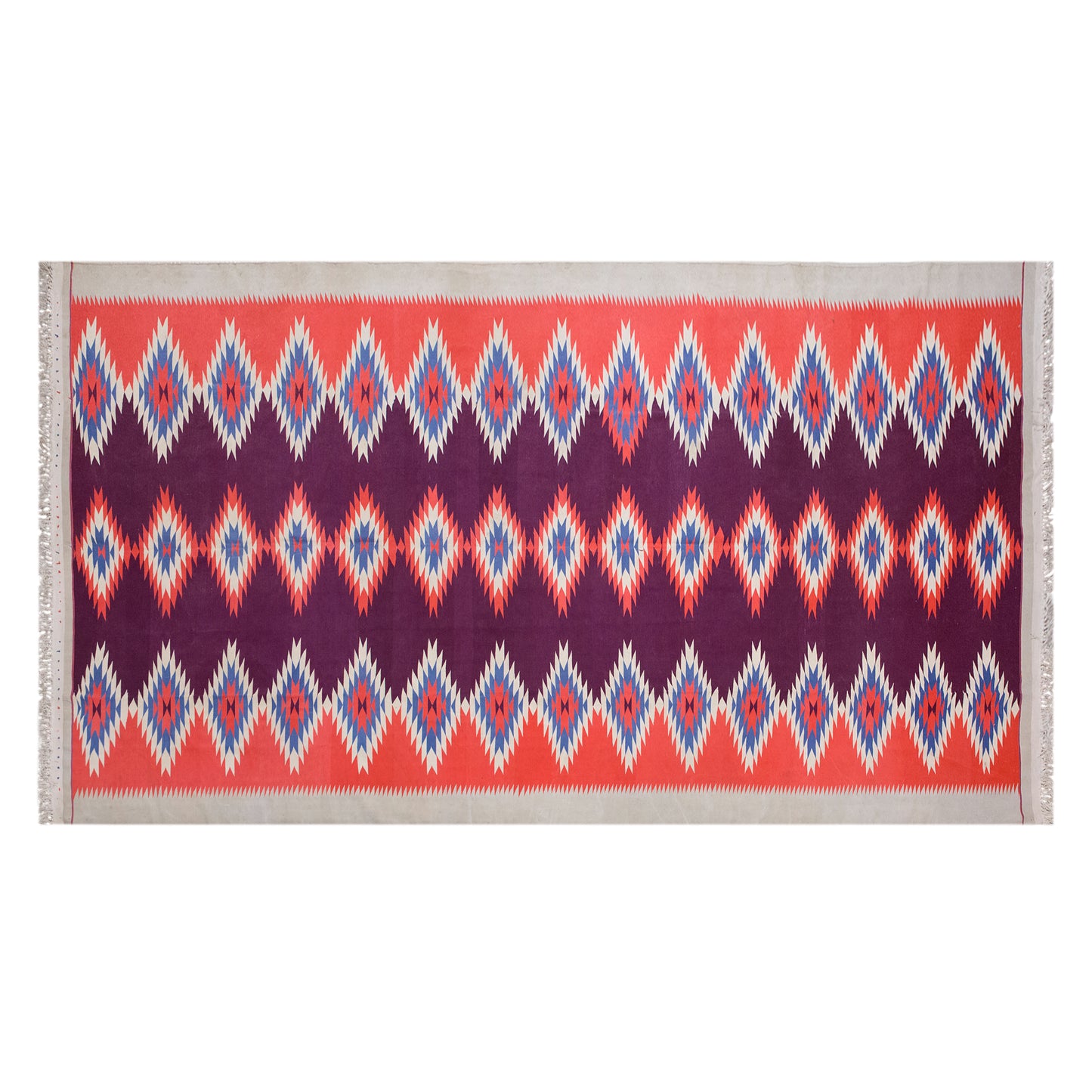 Large Vintage Turkish Kilim 275x490 cm (9.0x16.1 ft)