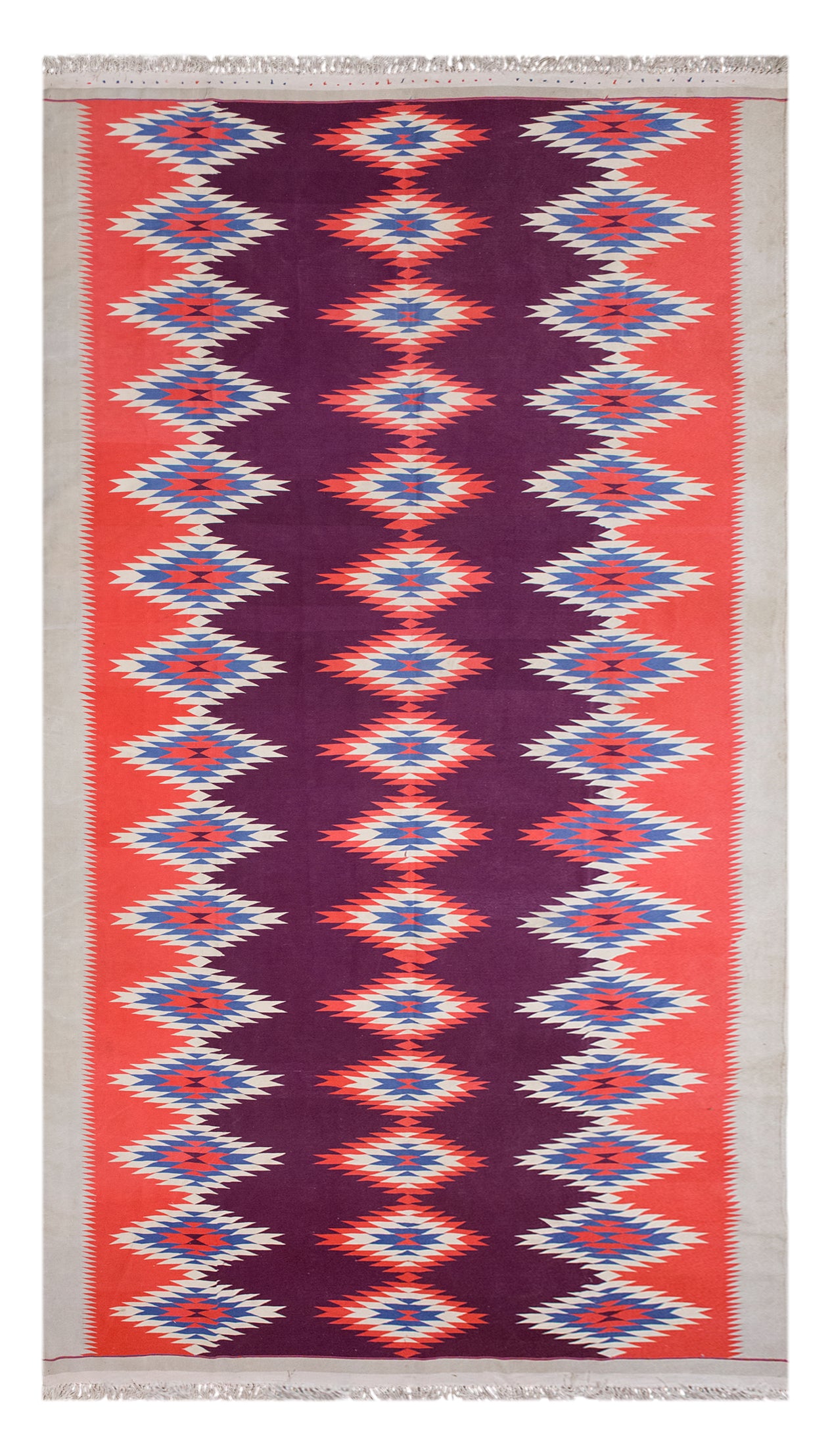Large Vintage Turkish Kilim 275x490 cm (9.0x16.1 ft)
