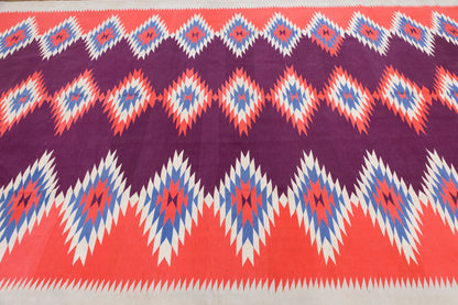 Large Vintage Turkish Kilim 275x490 cm (9.0x16.1 ft)