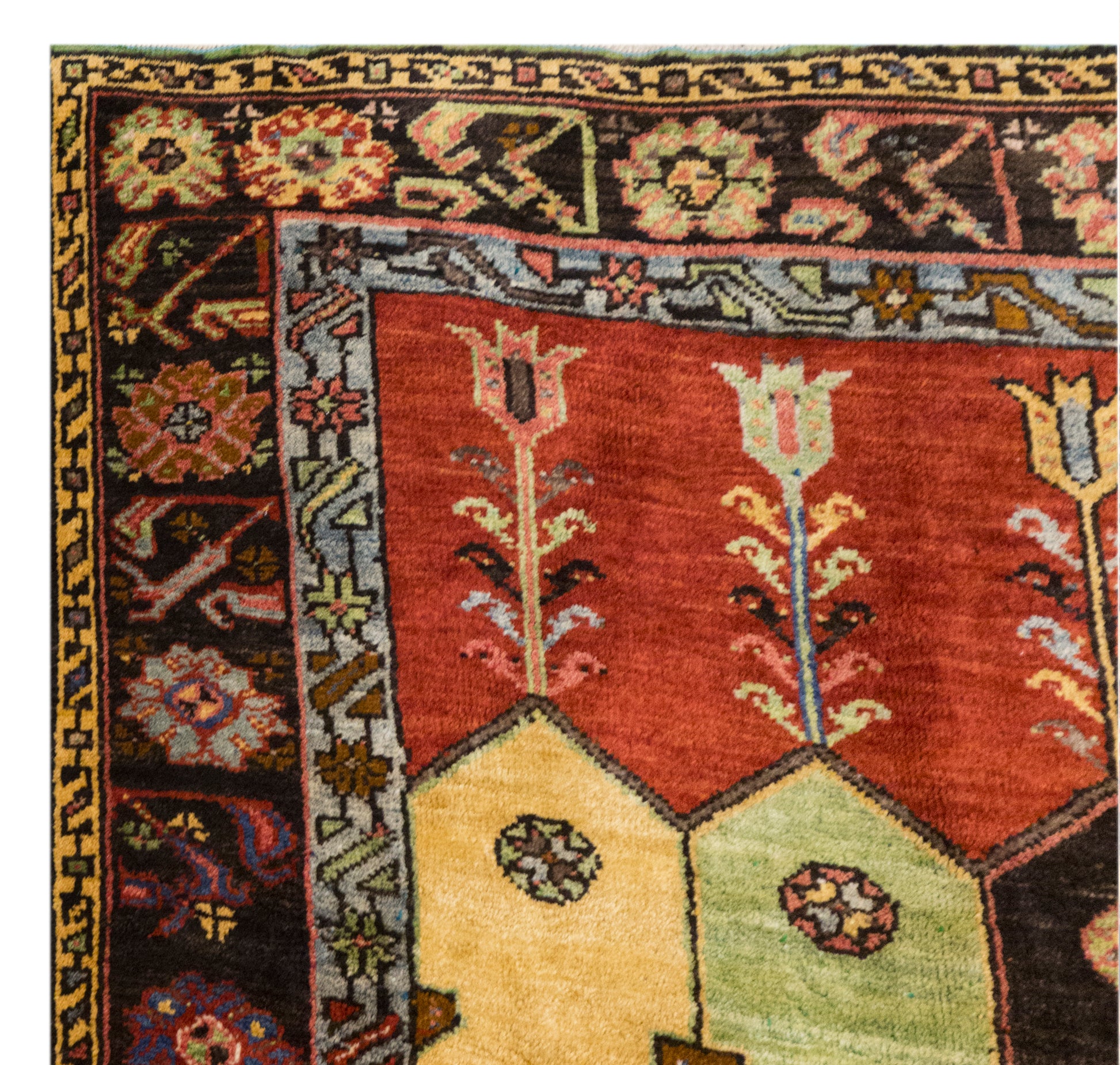 Large Vintage Turkish Wool Rug, 300 × 345 cm,  9.8 × 11.3 ft