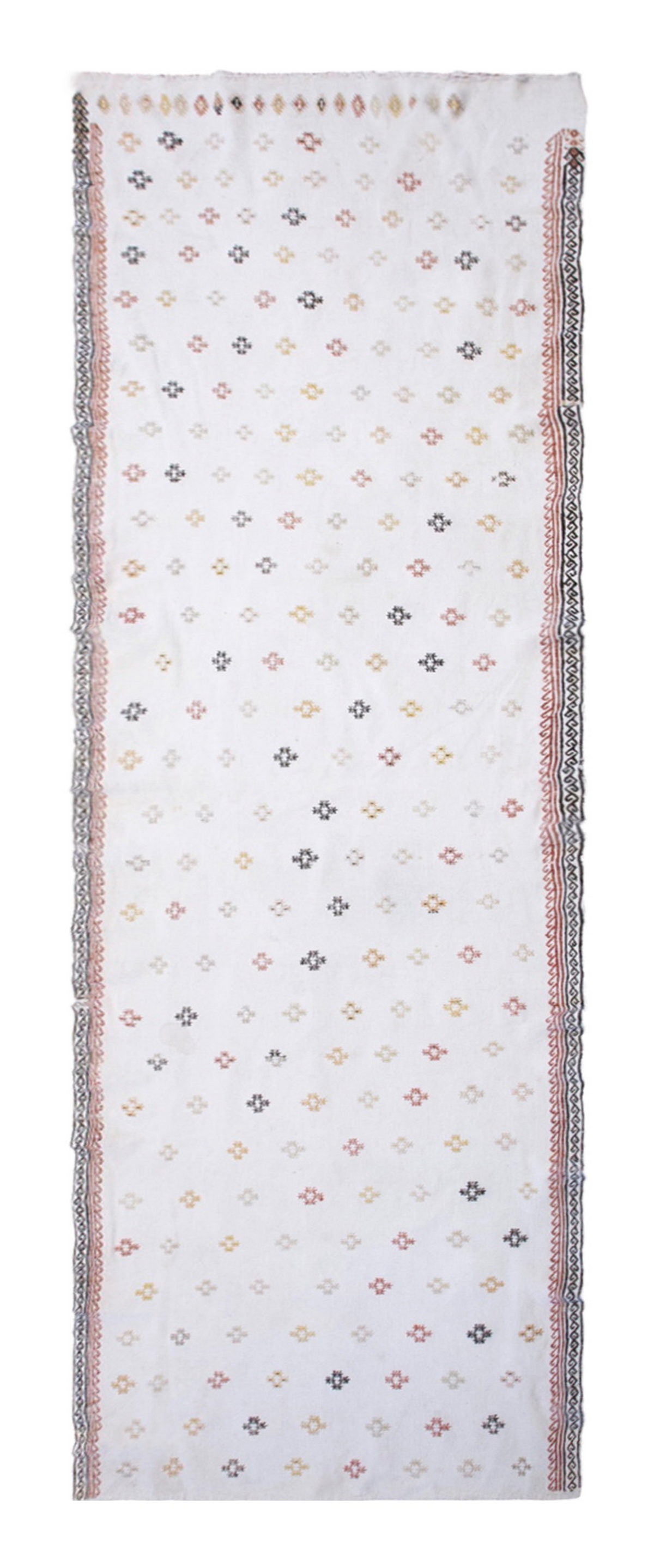 Long Vintage Turkish Kilim Rug 100x370 cm (3'3" x 12'2")