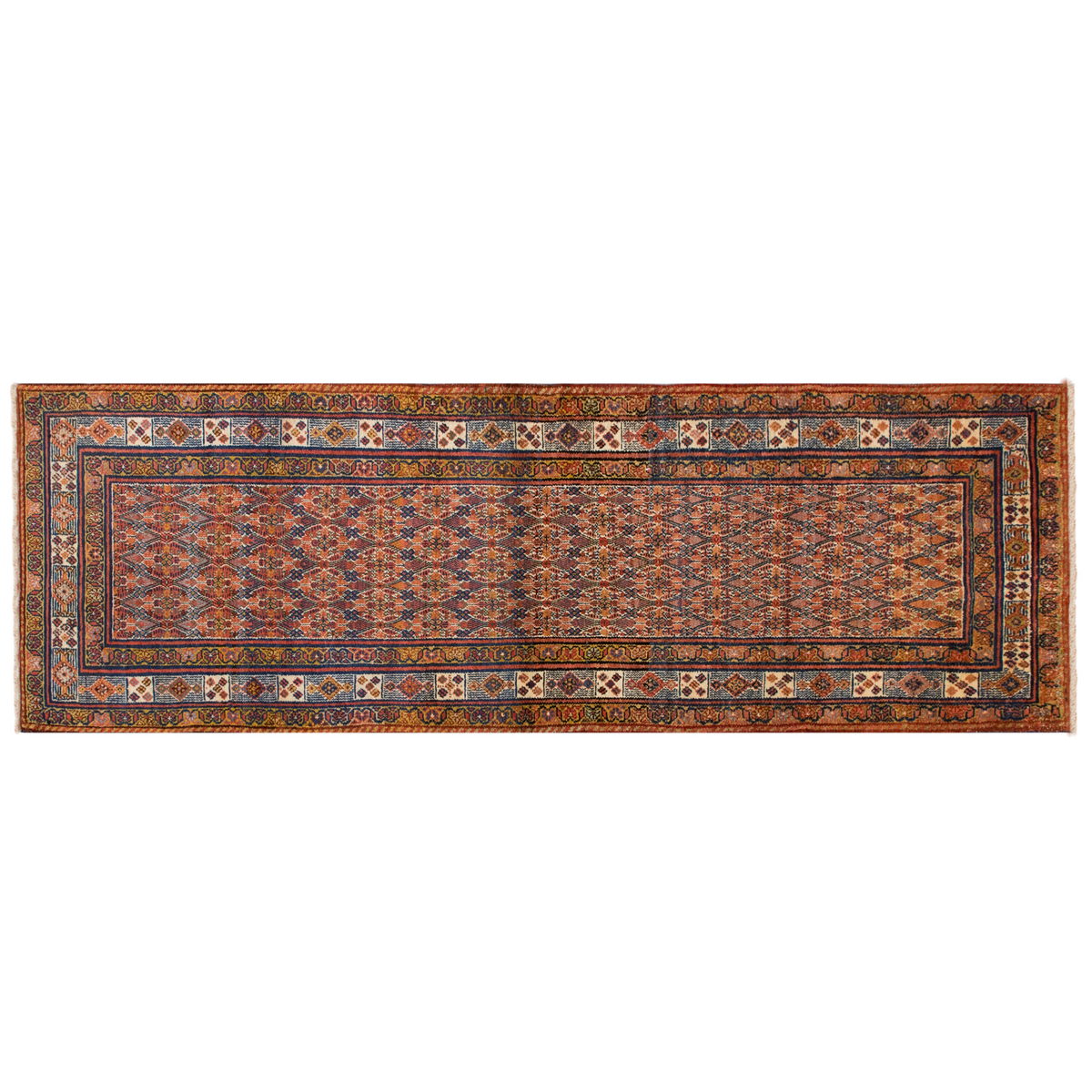Long Vintage Turkish Oushak Rug - 98 x 303 cm / 3'3 x 9'11 feet