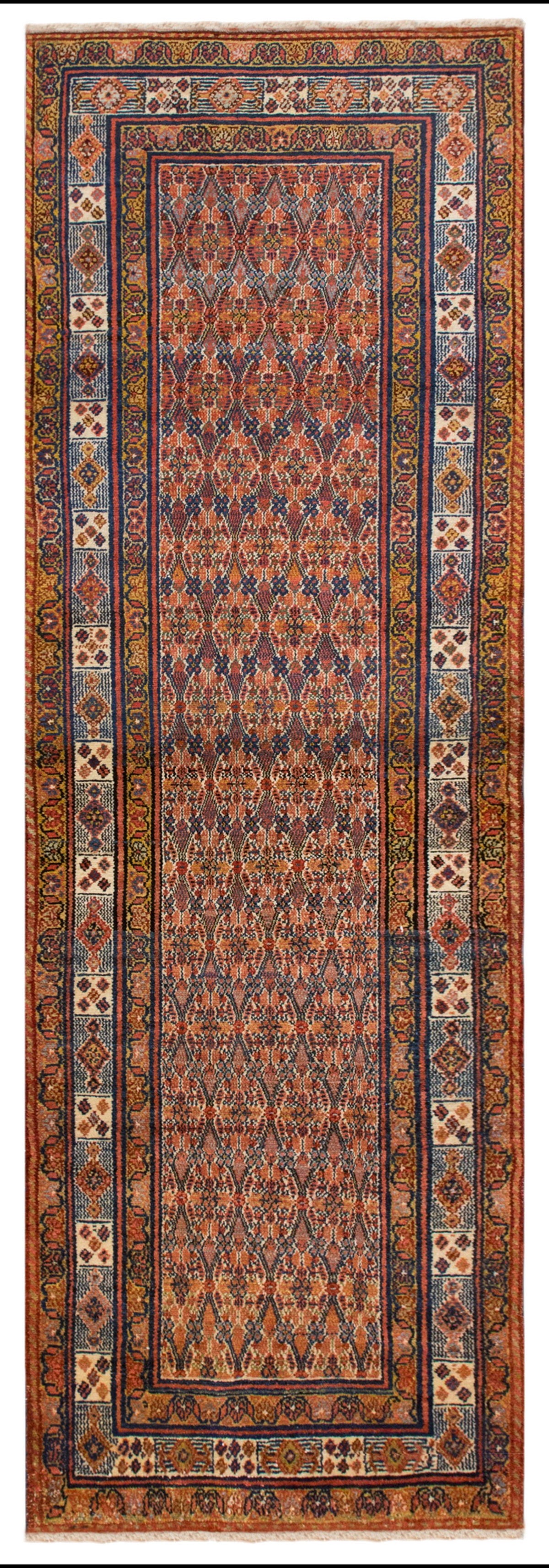 Long Vintage Turkish Oushak Rug - 98 x 303 cm / 3'3 x 9'11 feet