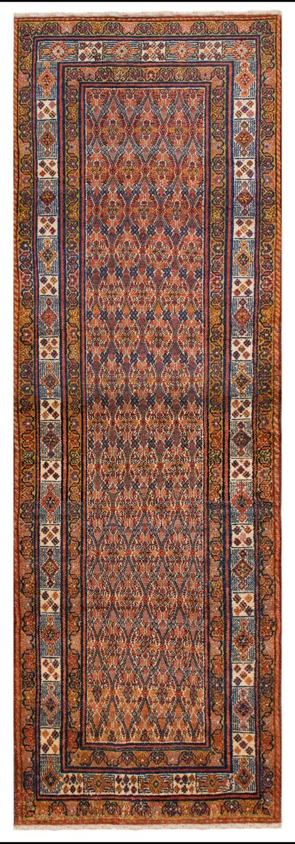 Long Vintage Turkish Oushak Rug - 98 x 303 cm / 3'3 x 9'11 feet