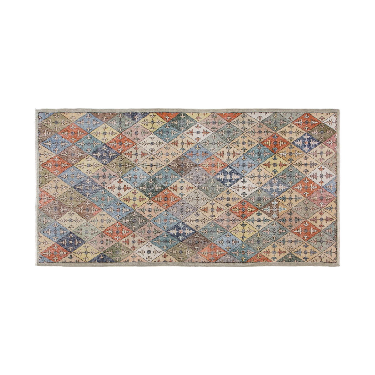 Long Vintage Turkish Rug 4'6" x 9'7" | 138x292 cm Runner • 1960s Hand-Spun Wool Carpet