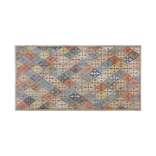 Long Vintage Turkish Rug 4'6" x 9'7" | 138x292 cm Runner • 1960s Hand-Spun Wool Carpet