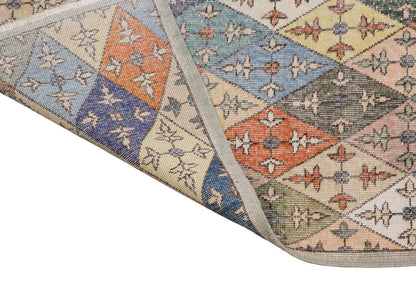 Long Vintage Turkish Rug 4'6" x 9'7" | 138x292 cm Runner • 1960s Hand-Spun Wool Carpet