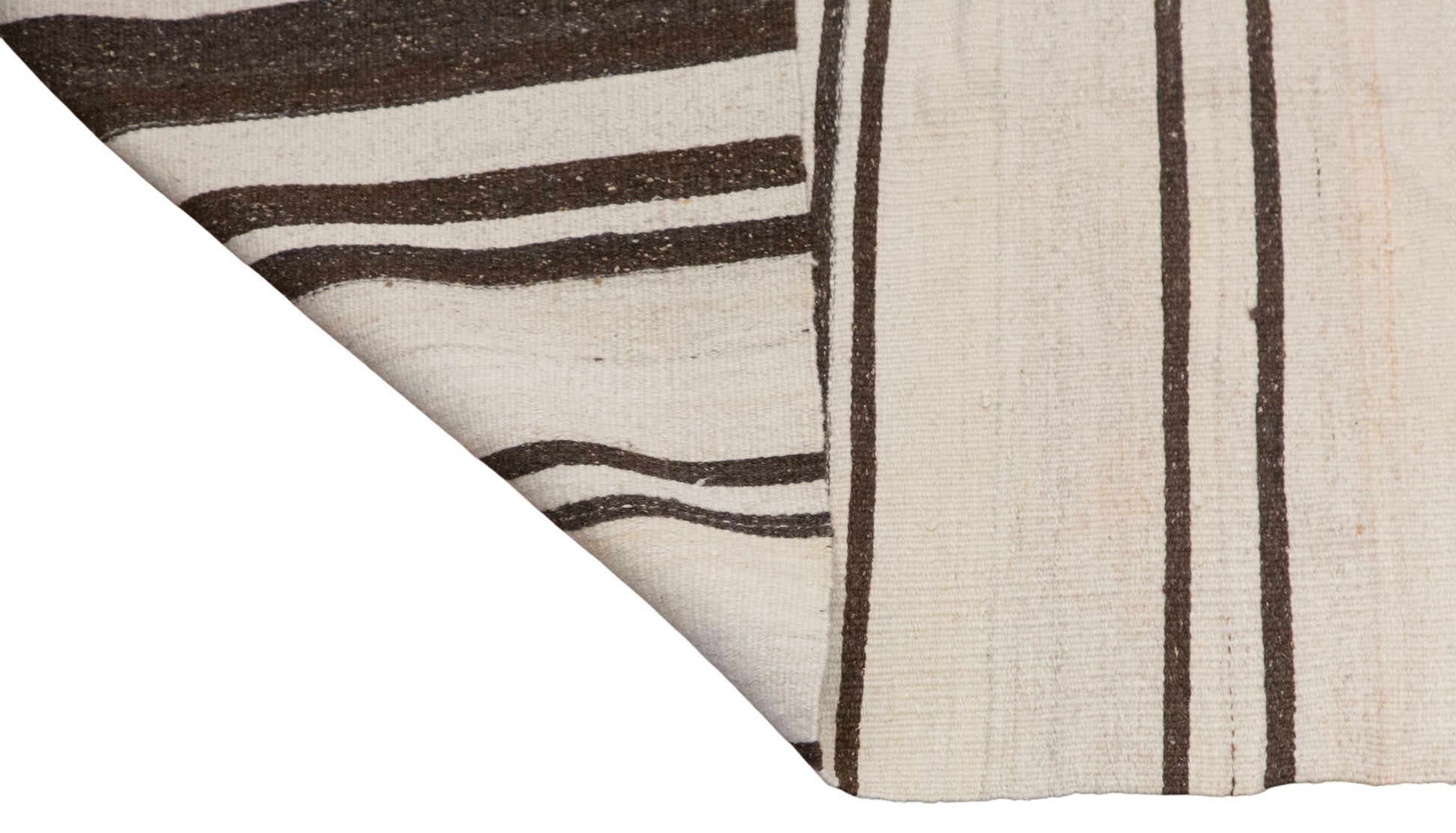 Minimalist Embroidery Light Kilim Rug, 185 × 230 cm (6.1 × 7.5 ft)