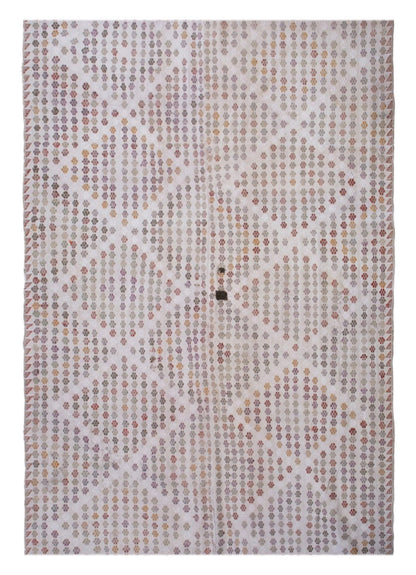 Minimalist Modern Kilim Rug, Striped Turkish Rug, 193x277 cm, 6'4x9'1 ft