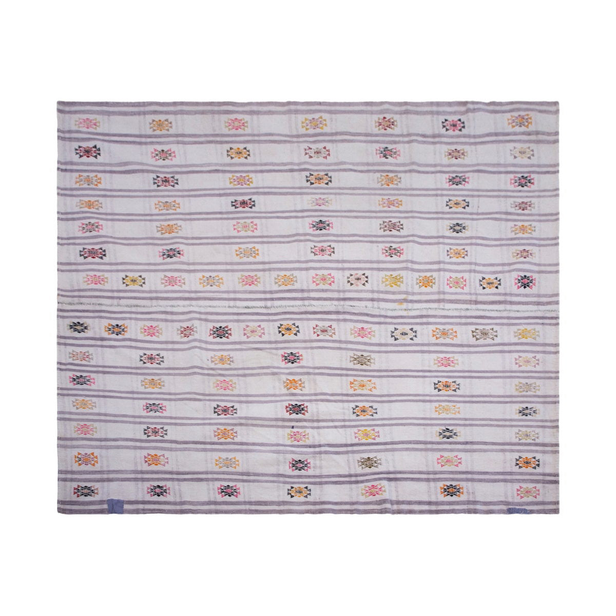Minimalist Modern Kilim Rug 225x270 cm, 7'5" x 8'10" Feet
