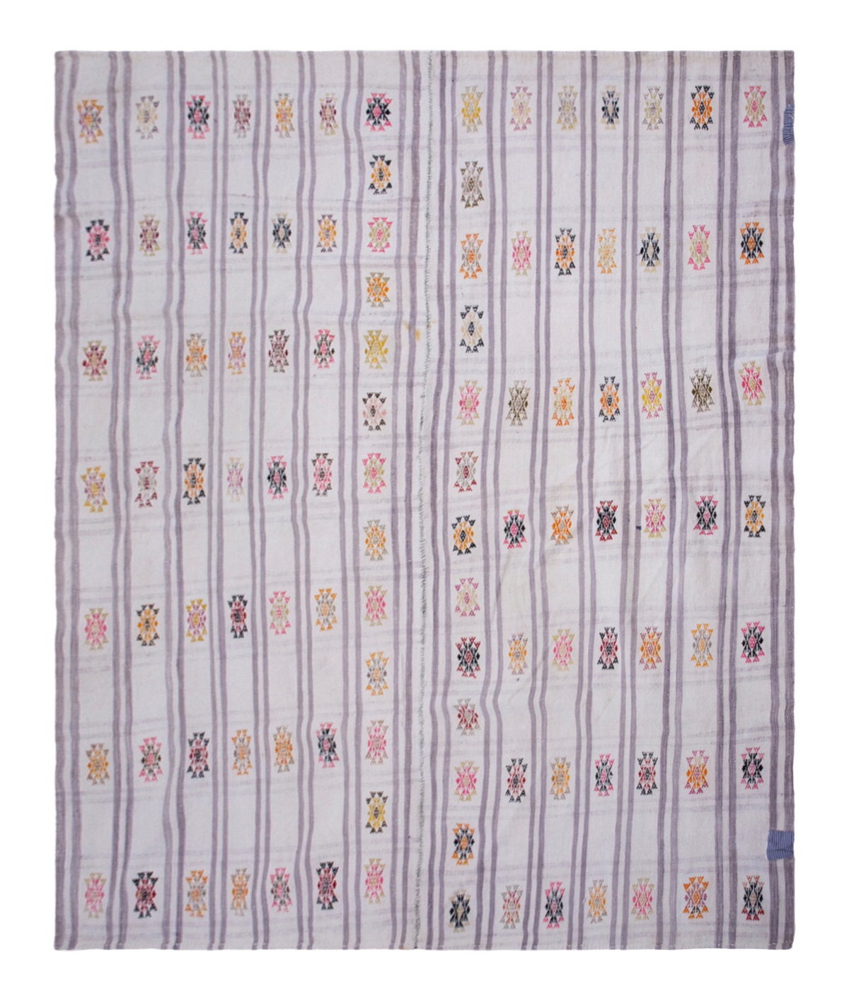 Minimalist Modern Kilim Rug 225x270 cm, 7'5" x 8'10" Feet