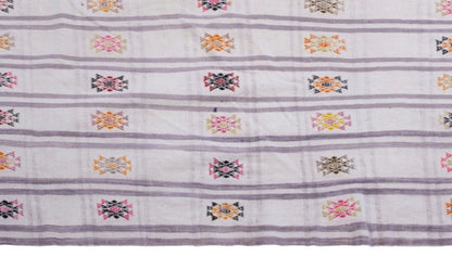 Minimalist Modern Kilim Rug 225x270 cm, 7'5" x 8'10" Feet