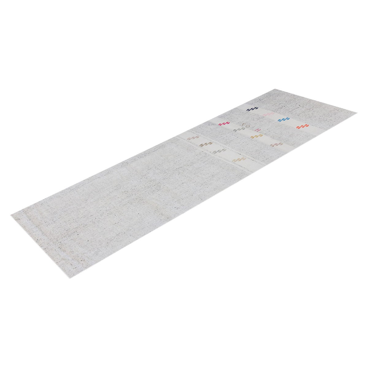Minimalist Modern Kilim Runner Rug, 78 x 228 cm, 2'7" x 7'6"