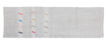 Minimalist Modern Kilim Runner Rug, 78 x 228 cm, 2'7" x 7'6"