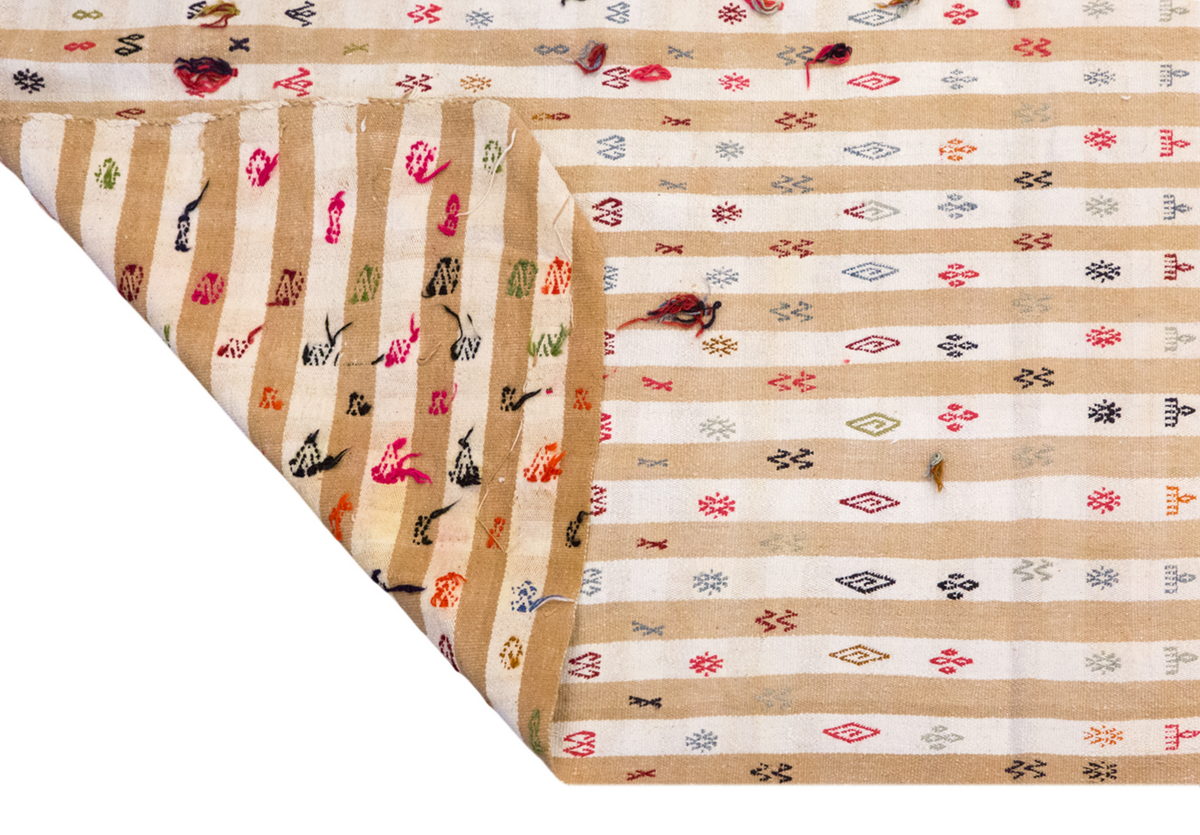 Minimalist Modern Striped Kilim Rug 160x325 cm (5'3" x 10'8" feet)