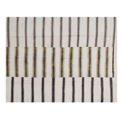 Minimalist Striped Goat Hair, 7.2x9.2 ft