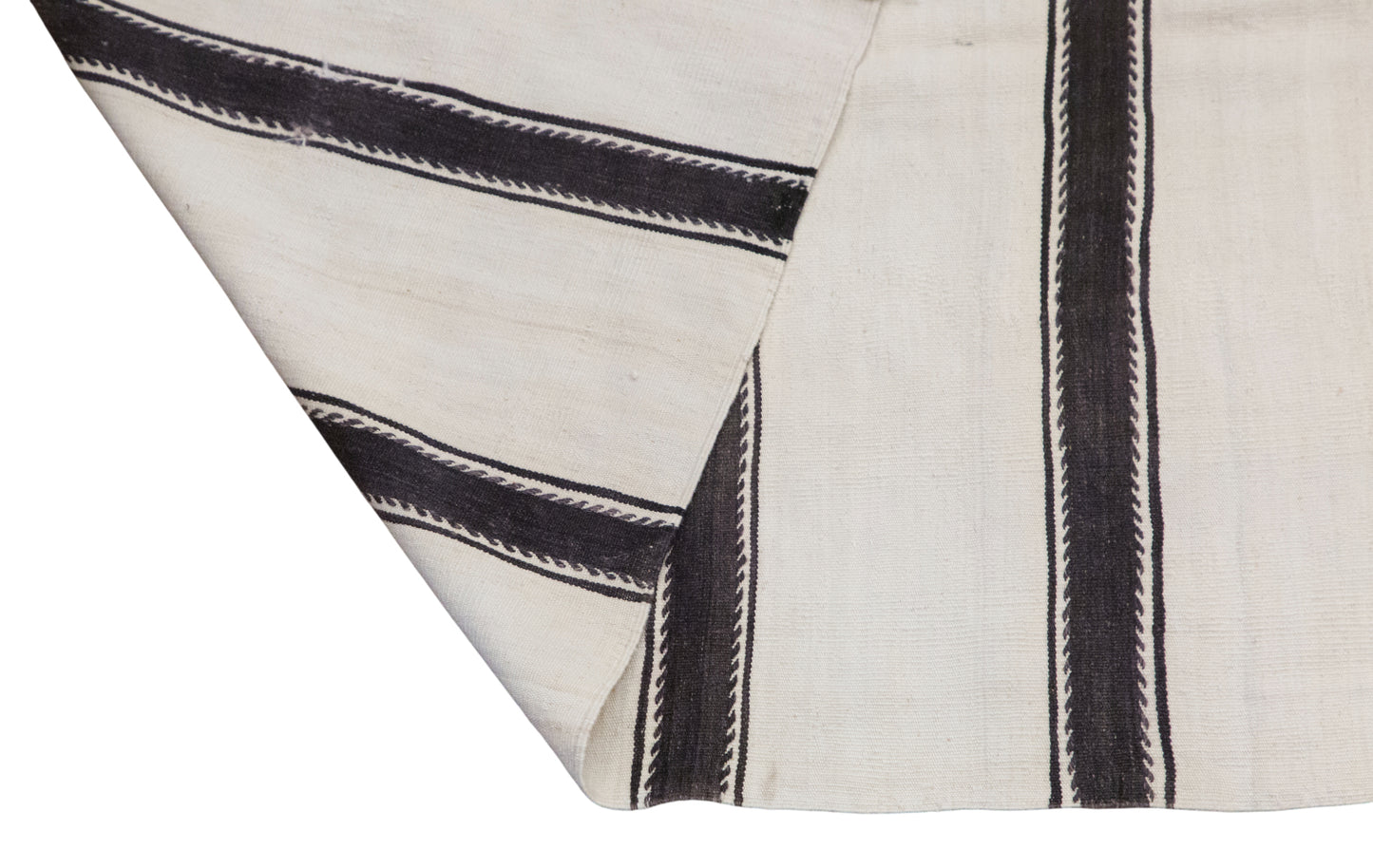 Minimalist Striped Goat Hair, 7.2x9.2 ft