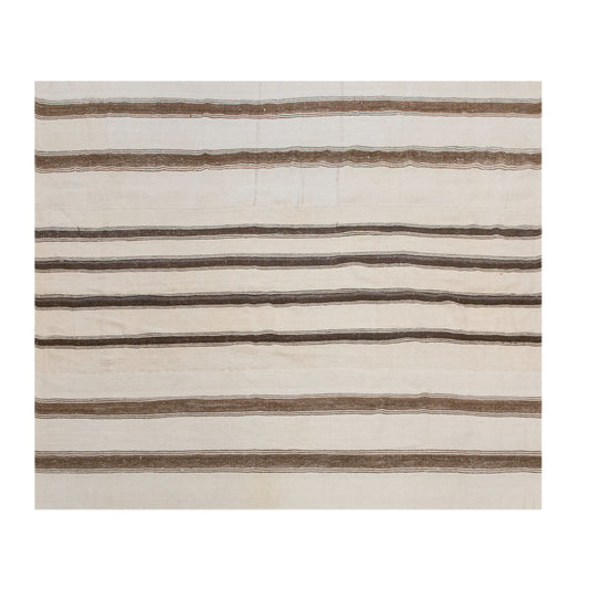 Minimalist Striped Goat Hair 240 × 280 cm 7.9 × 9.2 ft