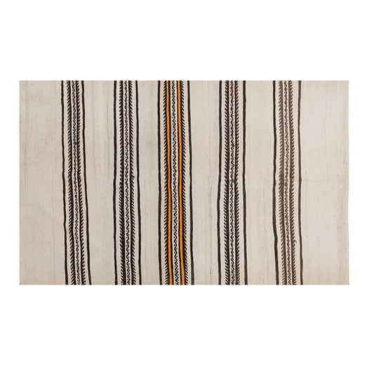Minimalist Striped Goat Hair Rug 116 × 185 cm(3.8 × 6.1 ft)