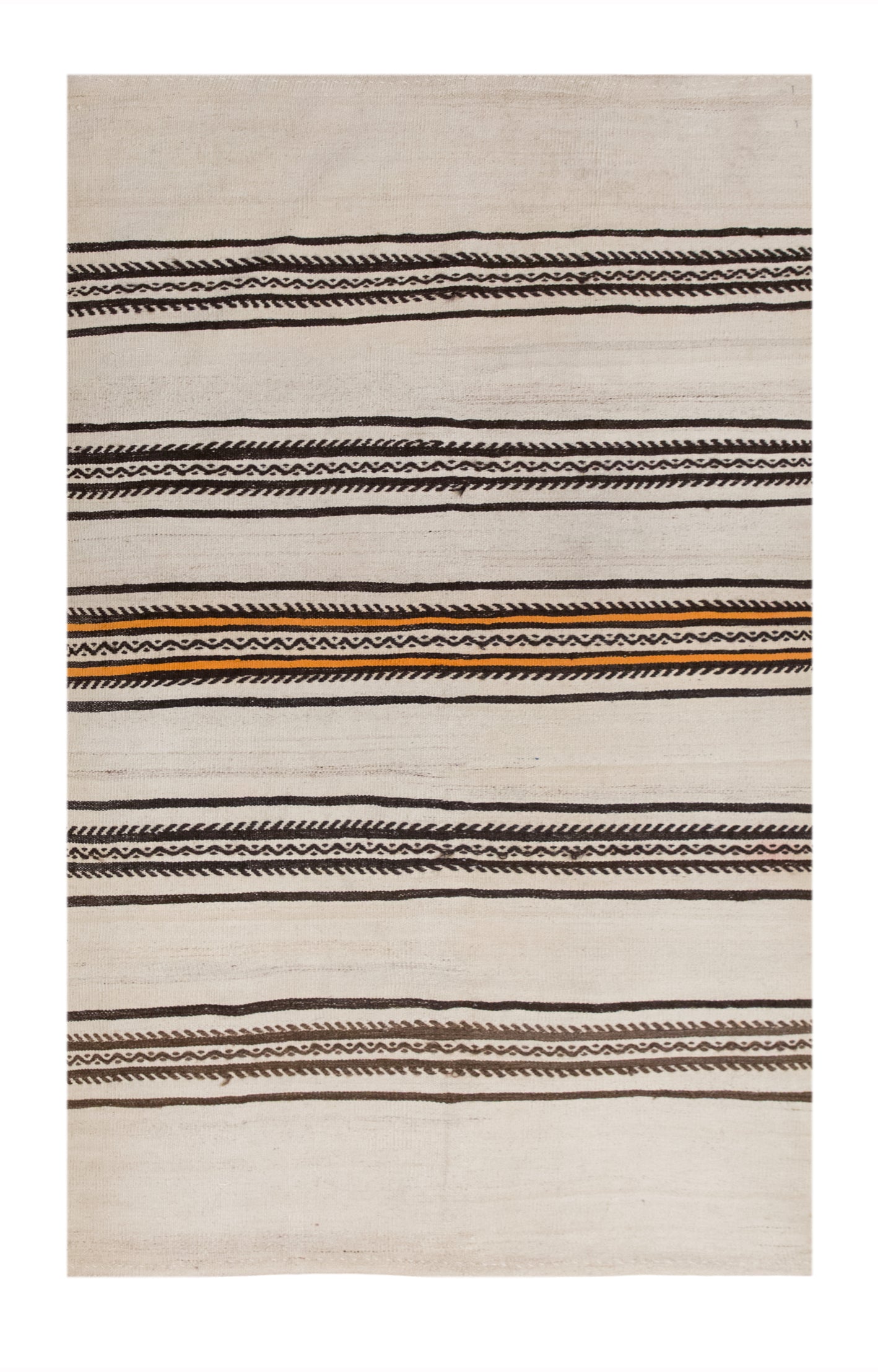 Minimalist Striped Goat Hair Rug 116 × 185 cm(3.8 × 6.1 ft)