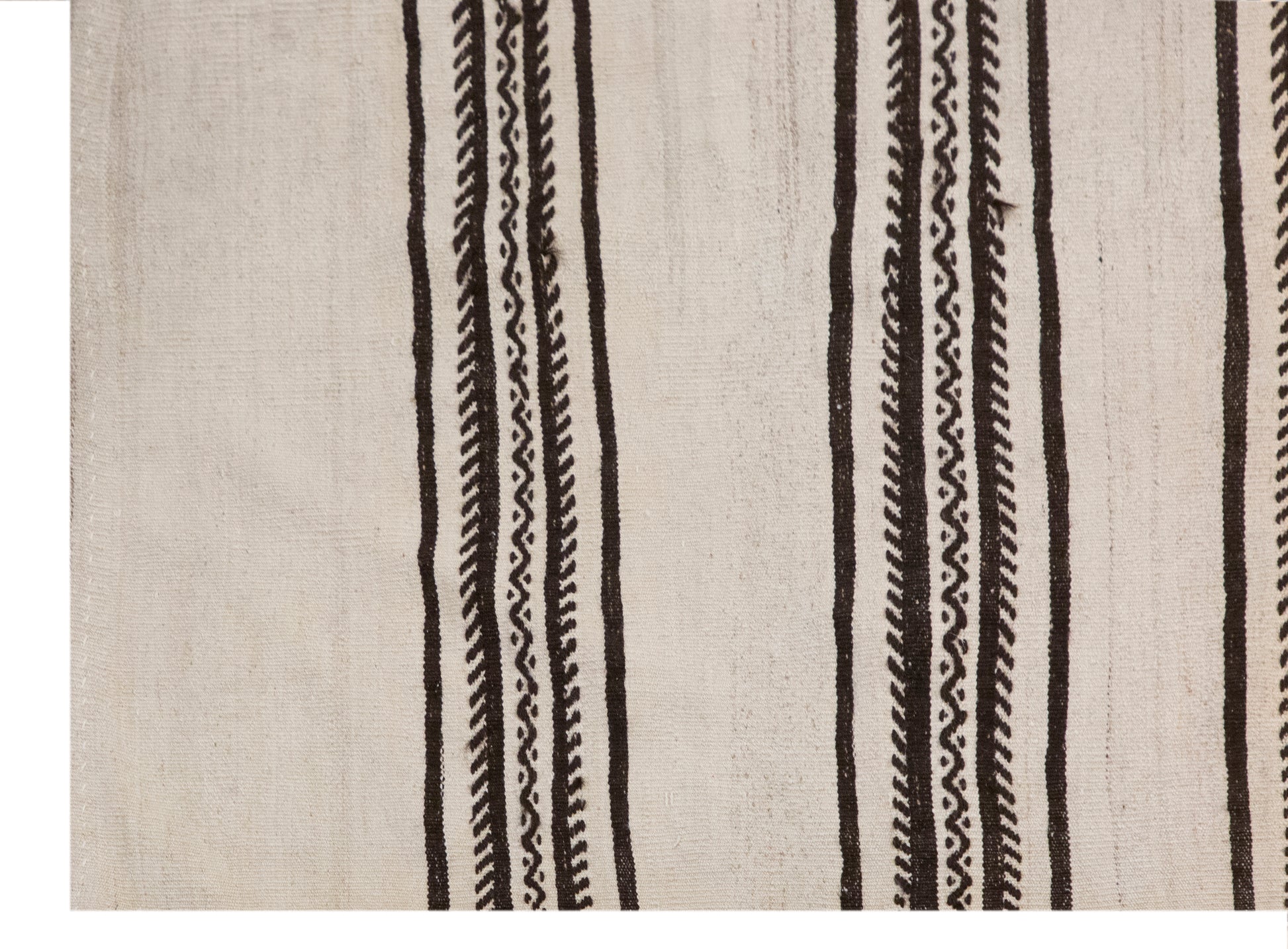 Minimalist Striped Goat Hair Rug 116 × 185 cm(3.8 × 6.1 ft)