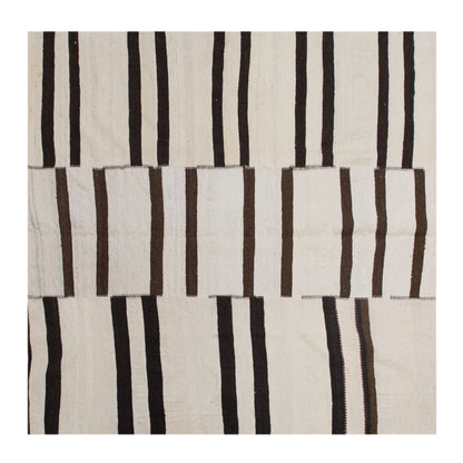 Minimalist Turkish Kilim 220x220 cm | 7.2×7.2 ft