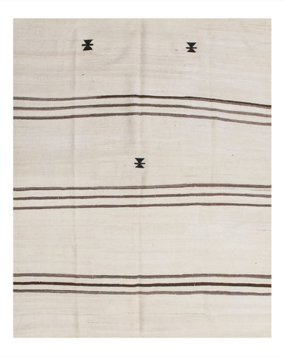 Minimalist Turkish Kilim Rug 160x200 cm | 5.3x6.6 ft