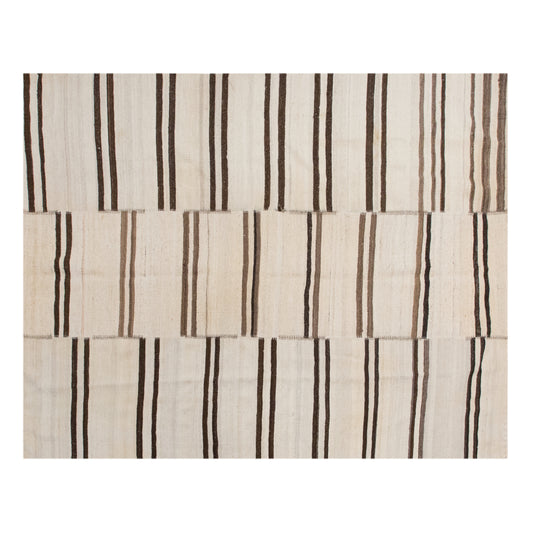Minimalist Turkish Kilim Rug 200x250 cm | 6.6x8.2 ft