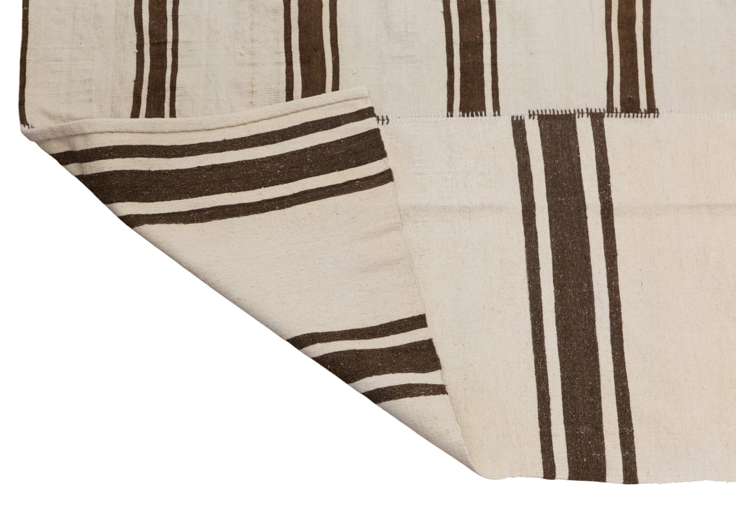 Minimalist Turkish Kilim Rug 203x225 cm | 6.7x7.4 ft