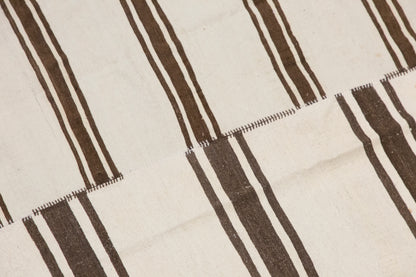 Minimalist Turkish Kilim Rug 203x225 cm | 6.7x7.4 ft