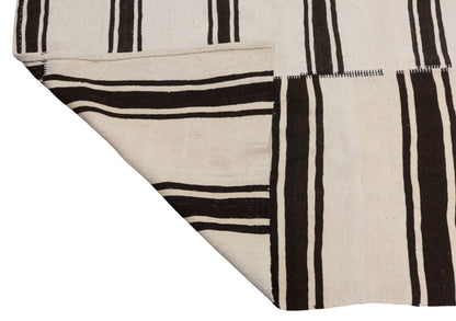 Minimalist Turkish Kilim Rug 205x205 cm | 6.7x6.7 ft