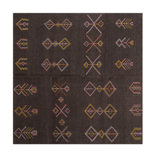 Minimalist Turkish Kilim Rug 265x260 cm | 8.7x8.5 ft
