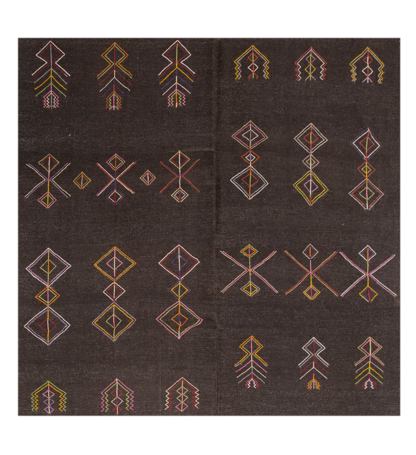 Minimalist Turkish Kilim Rug 265x260 cm | 8.7x8.5 ft