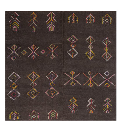 Minimalist Turkish Kilim Rug 265x260 cm | 8.7x8.5 ft