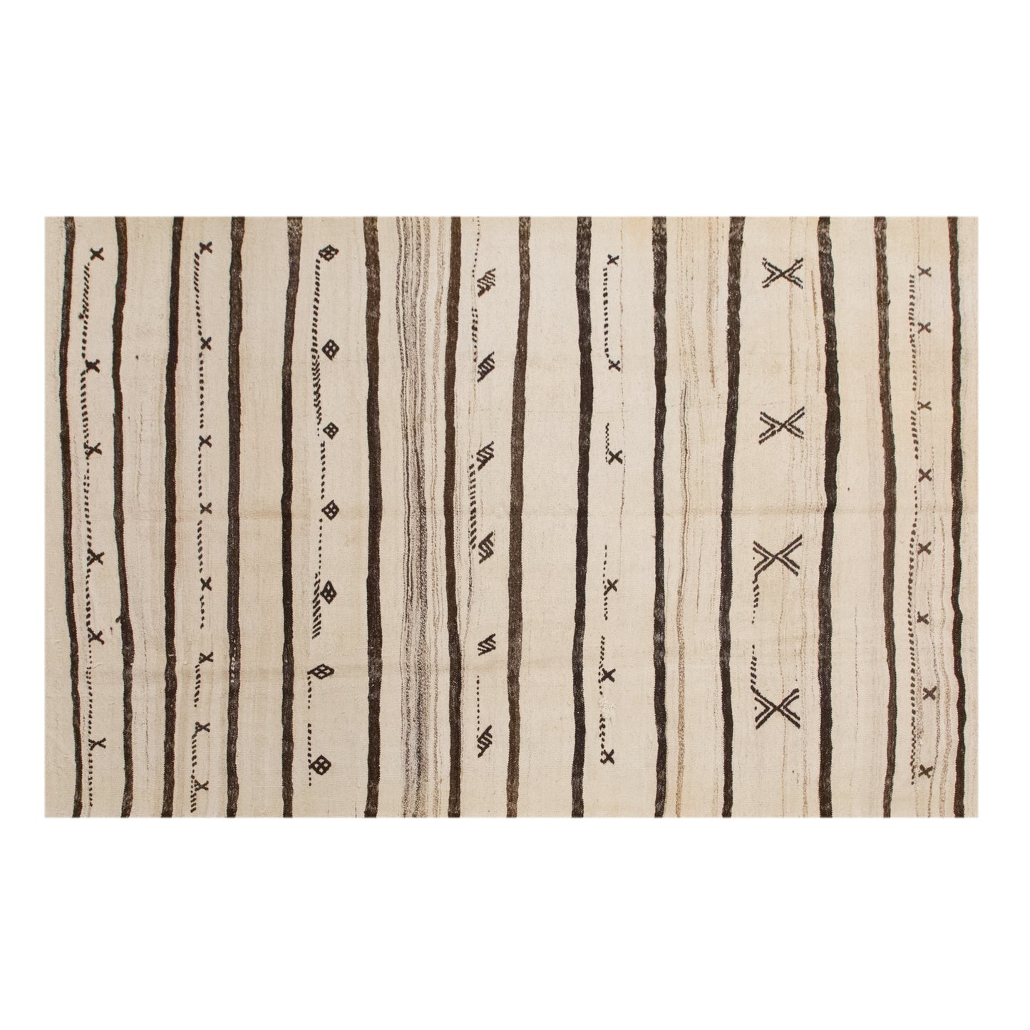 Minimalist Vintage Turkish Kilim Rug 168x250 cm (5.5x8.2 ft)