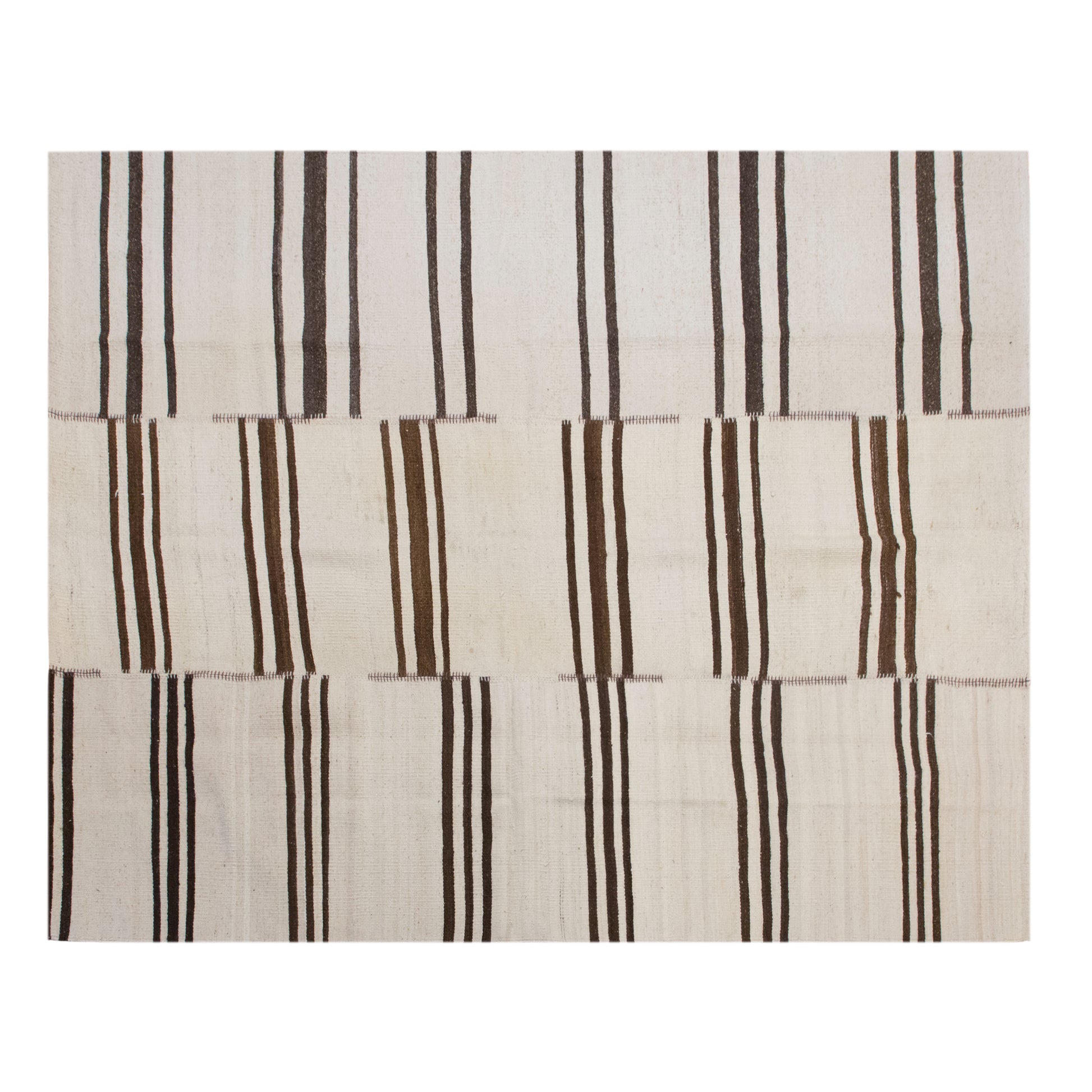Minimalist Vintage Turkish Kilim Rug 192x240 cm (6.3x7.9 ft)