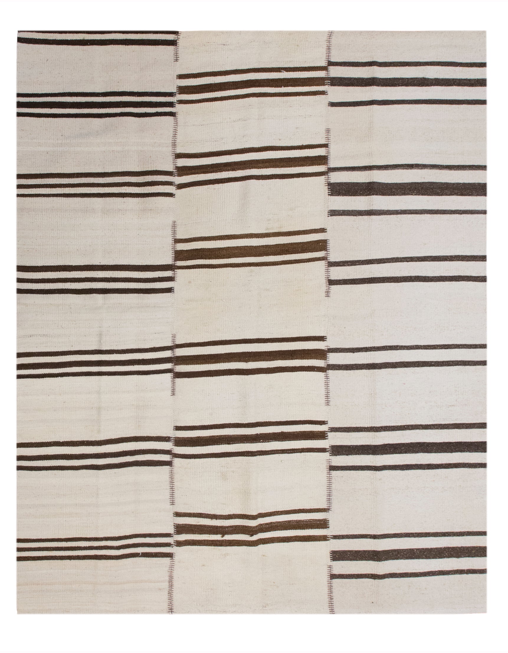 Minimalist Vintage Turkish Kilim Rug 192x240 cm (6.3x7.9 ft)