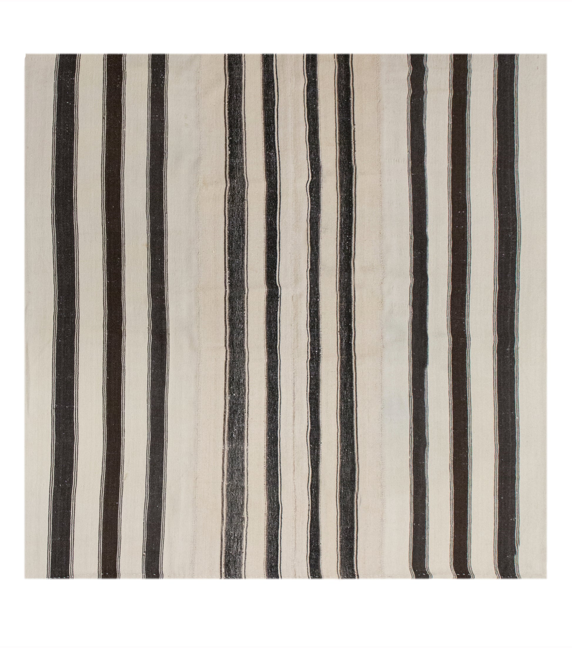 Minimalist Vintage Turkish Kilim Rug 195x204 cm (6.4x6.7 ft)