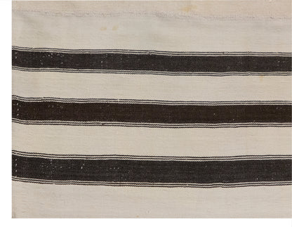 Minimalist Vintage Turkish Kilim Rug 195x204 cm (6.4x6.7 ft)