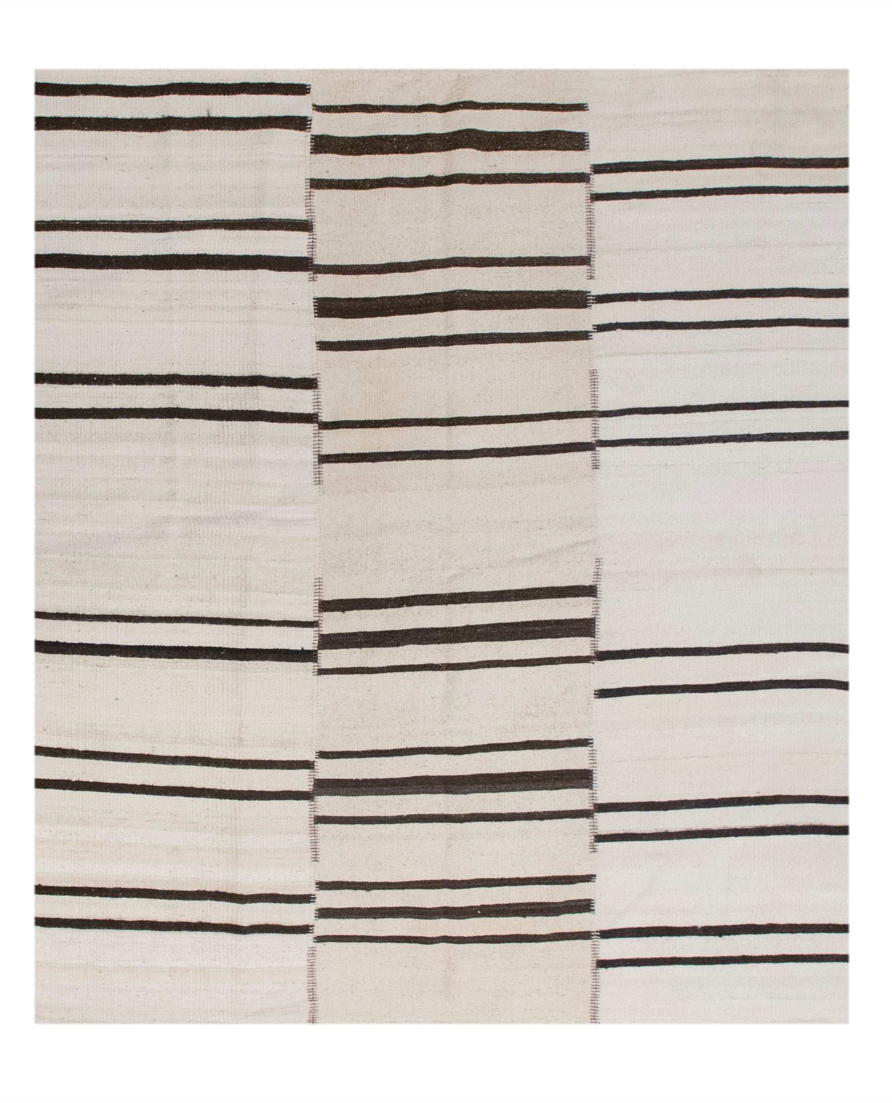 Minimalist Vintage Turkish Kilim Rug 200x230 cm (6.6x7.5 ft)