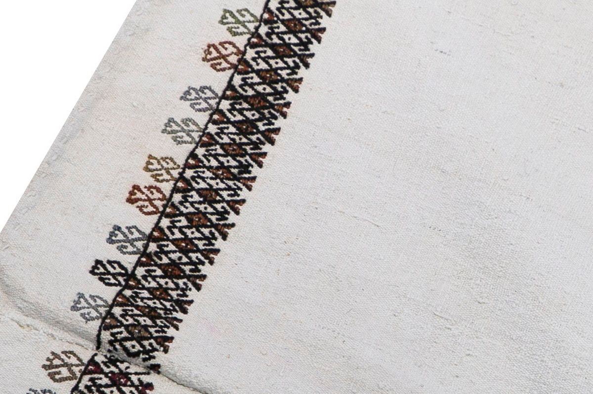 Modern Striped Cotton Kilim Rug, 115x180 cm / 3'9 x 5'11 ft