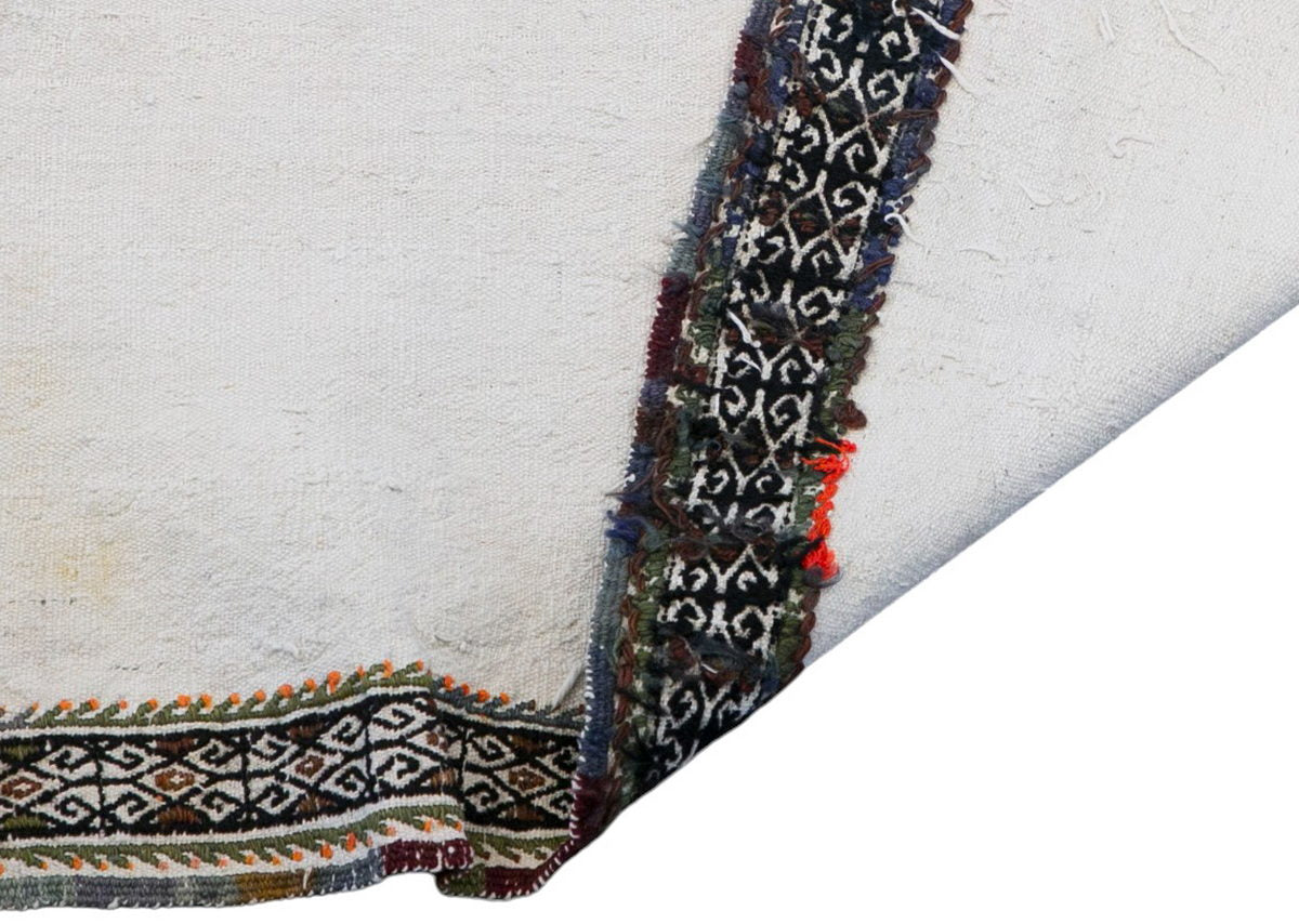 Modern Striped Cotton Kilim Rug, 115x180 cm / 3'9 x 5'11 ft